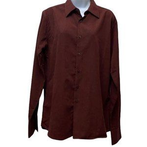 Stockhōmme Button-Down Shirt Maroon Size Medium